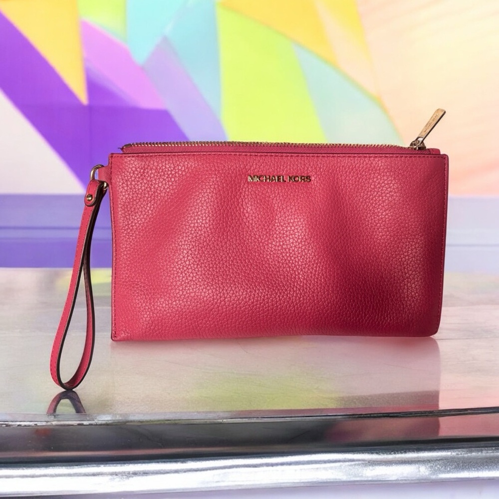 Michael Kors Pink Clutch Wristlet with Sleek Design
